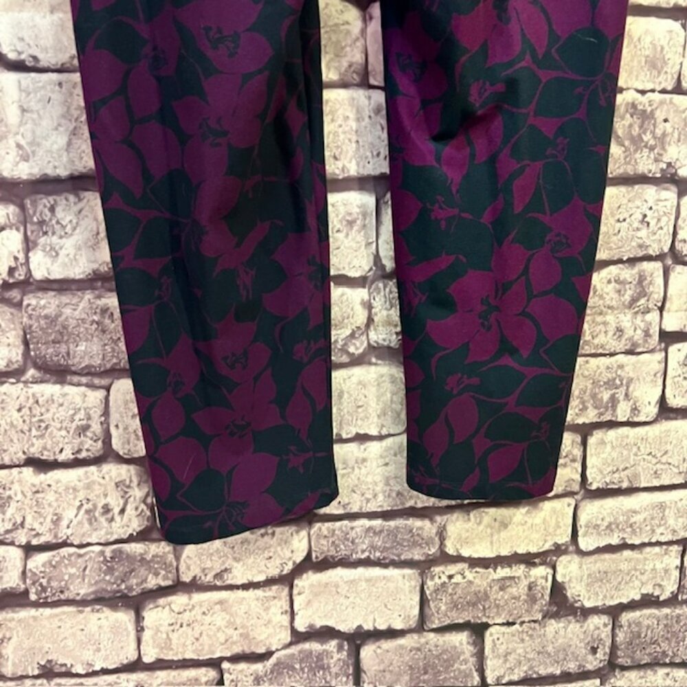 Chico's Travelers Purple & Black Pull On Dress Pants Size XL/16 - Picture 8 of 9